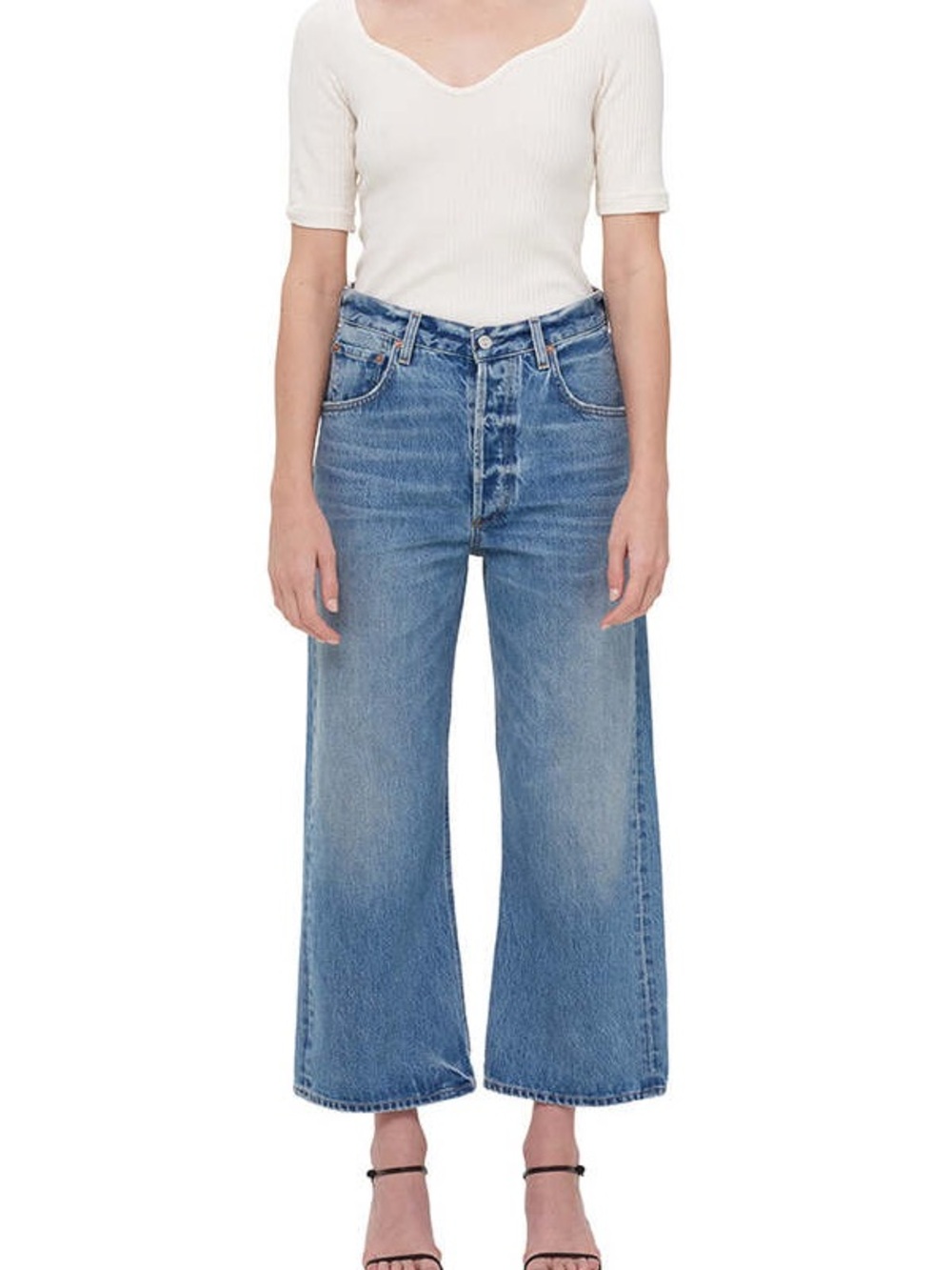 Citizens of Humanity Gaucho Crop Jeans in Sodapop — Size 27